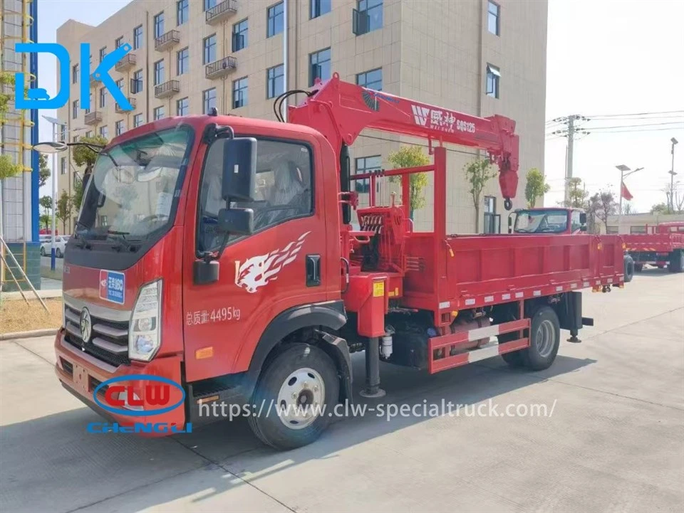 Weishen 5-ton 4-section Boom Truck Crane | 3.6m Wheelbase factory